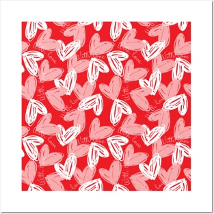 Doodle Heart Pattern for your Valentine Posters and Art